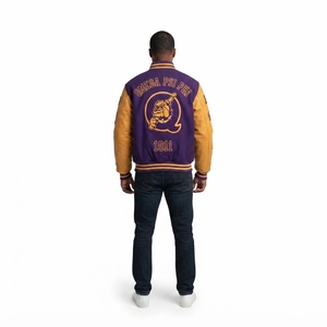Veste universitaire personnalisée en laine et cuir 400 GSM Omega Psi Phi HBCU Streetwear Étiquette OEM - Product Image 2