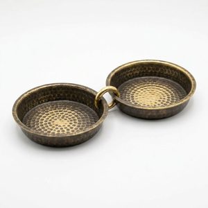 Juego de Platos Dobles Jugalbandi de Latón Antiguo, Hechos a Mano, 26 cm, Tazón Decorativo para Decoración del Hogar, Hoteles, Bodas, Mesa, Ideas de Regalo - Product Image 3