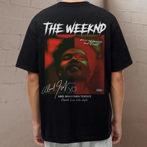 The Weekend Black Oversized <b>T</b>-Shirt With Photo Print <b>Back</b> Design Men's Street Style Short Sleeve O-Neck Jersey Cotton - Product Image 1