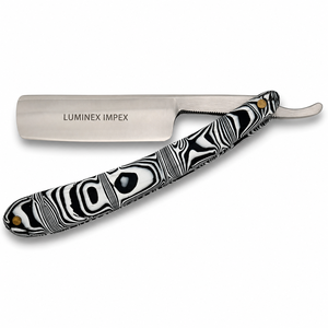 Navaja de Afeitar Recta Vintage Luminex Impex con Mango de Concha de Abulón y Acero al Carbono, Lista para Usar en Barberías y Salones - Product Image 3