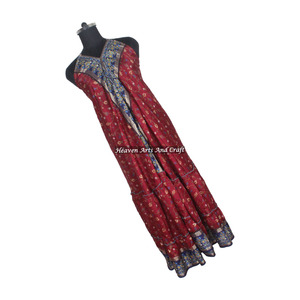 Nouvelle robe longue bohème pour femmes, robe d'été bohème, robe florale, robe de soirée, robe de plage, robe vintage en soie sari pour femmes - Product Image 6