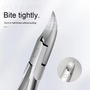 Coupe-ongles en acier inoxydable avec lame courbée et mâchoire biseautée pour couper les peaux mortes, usage adulte - Product Image 2