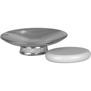 Vente d'usine : Porte-savon de luxe moderne en acier inoxydable et nacre, écologique, en métal élégant, finition chromée polie pour salle de bain - Product Image 1