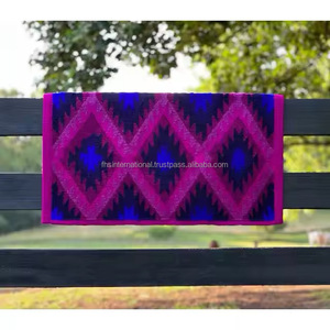 Chất Lượng Tốt Nhất New Zealand Len Dệt Đôi Tay Dệt Yên Miếng Đệm Màu Sắc Hấp Dẫn Cho Phương Tây Cưỡi Chương Trình Ngựa Chăn - Product Image 4