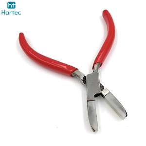 Professional Nylon Jaw Flat Nose Jewelry Pliers Stainless Steel Wire Bending <b>Tool</b> Straightening <b>Tool</b> with Ergonomic Red Handle - Product Image 4