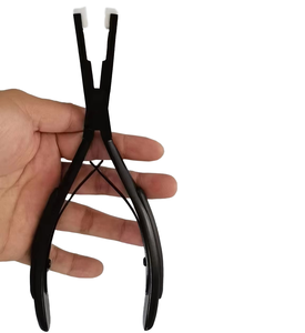Pinzas Profesionales de Alta Calidad de Acero Inoxidable Negro para Extensiones de Cabello, Herramientas de Salón para Extensiones de Cabello con Cinta Adhesiva - Product Image 4