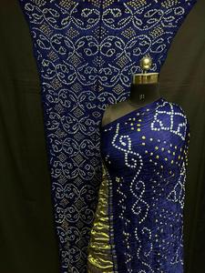 Sari en soie marron dessiné à la main pour femme, traditionnel indien pakistanais, longueur ras du sol, ethnique, coupe classique, toutes saisons - Product Image 2