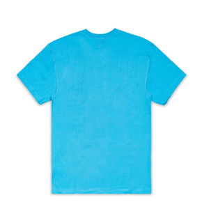 T-shirt en coton à manches courtes bleu clair imprimé pour homme, col rond, jersey décontracté, coupe classique, pour tous les jours - Product Image 5
