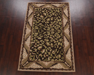 Tapis KNOT RUG en laine tuftée à la main, haute qualité, fait main, écologique, antidérapant, couleur beige, pour salon, enfants, hôtels, bureau - Product Image 2