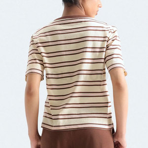 Camiseta de Verano para Mujer, Vintage, de Algodón Orgánico Lavado, Transpirable, Ligera, con Estampado Personalizado, Sostenible - Product Image 6