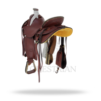 Selle de ranch western, équipement d'équitation