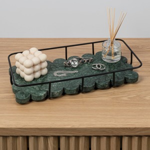 Metal <b>Makeup</b> <b>Tray</b> Mirrored Surface Cosmetic Organizer Vanity Storage Holder - Product Image 6