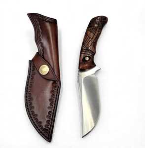 มีดอเนกประสงค์ทำมือจากเหล็กกล้าไร้สนิมคาร์บอนสูง ด้ามไม้แกะสลัก - Product Image 1