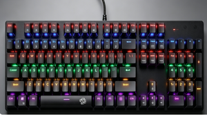 Teclado mecánico para juegos Redragon K208, teclado USB con cable de 104 teclas con retroiluminación arcoíris, anti-ghosting completo, interruptor azul - Product Image 4