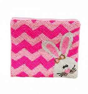 Monedero con cuentas con diseño de paisaje al atardecer, mini, hecho a mano, con cierre de cremallera, estilo bohemio, unisex, con correa para la muñeca - Product Image 4