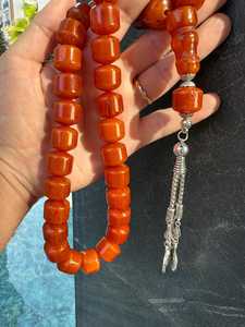 Elegant <b>Orange</b> Resin Tasbih Islamic Prayer Beads Handmade Luxury Misbaha Muslim <b>Gift</b> Spiritual Rosary - Product Image 5