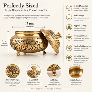 Hand Engraved Brass Creamer Pots with Ornate Floral Pattern Dome Lid <b>for</b> Traditional Dining Hotel Decor and Wholesale Gifts - Product Image 5