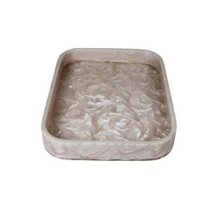 High Quality Polished Eco-Friendly Resin Serving Plate for Party Use - Product Image 2