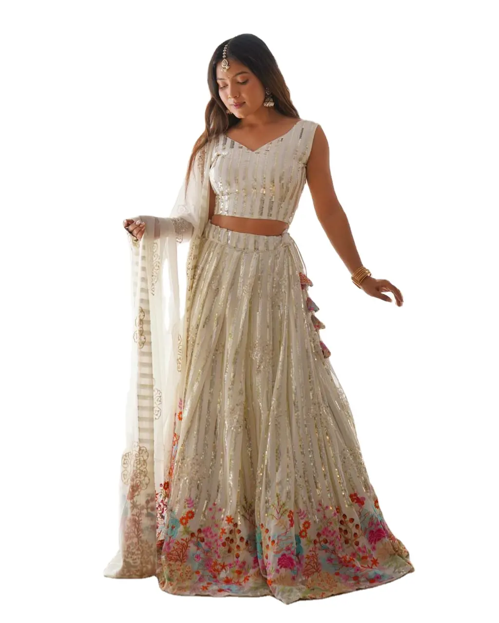 Best quality of lehenga choli with Sequence and Thread Work with Net dupatta for Women Wear