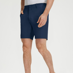 Shorts de golf décontractés pour hommes, taille élastique, logo personnalisé, séchage rapide, respirant, anti-humidité, couleur unie, pour entraînement. - Product Image 5