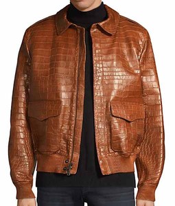 OEM <b>Men</b> Embossed <b>Leather</b> <b>Jacket</b> Genuine <b>Leather</b> <b>jacket</b> - Product Image 1