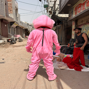 SHIVA TAILOR Disfraz de Mascota de Oso de Peluche Rosa Elegante, Traje de Personaje de Cuerpo Completo de Felpa para Adultos, Festivales, Promociones, Temáticas - Product Image 2