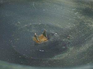 Vintage Large Pressed Metal Christmas <b>Tree</b> Stand with Green Finish - 8" tall x 26" across - Product Image 4