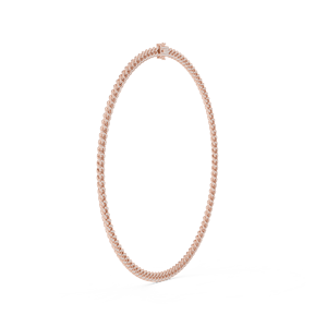 Cadena Cubana Unisex de Oro Rosa de 18 Quilates TIMELESS con Diamantes Cultivados en Laboratorio de 7.2 Quilates, Chapada en Rodio, para Fiestas, Bodas, Eventos Glamurosos y Uso Diario - Product Image 3