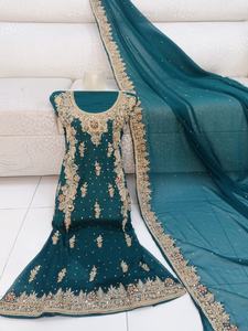 Costume Salwar Kameez, robe en mousseline de soie, style indien, tenue de mariage, offre spéciale, 2022 - Product Image 4