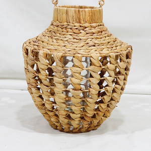 Lámpara de Mimbre de Jacinto de Agua de Moda con Asa - Iluminación Rústica Duradera para Interiores y Exteriores - Product Image 5