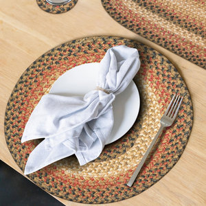 Hot Selling Natural Best Seller Jute Braided 15" Round <b>Placemats</b> Reversible Farmhouse Style (Set Of 6)Hotel Bedroom Floor Mat - Product Image 4