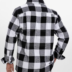 เสื้อเชิ้ตผ้าแฟลนเนลผู้ชาย ลายสก็อต แขนยาว ผ้าฝ้าย นุ่ม สบาย ติดกระดุม แฟชั่น เสื้อทำงานกลางแจ้ง - Product Image 2