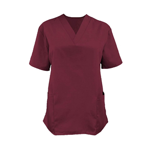 Conjunto de uniforme médico azul para mujer, oferta, precio económico, bata de paciente tejida con puño elástico de manga corta, uniforme médico al por mayor - Product Image 4