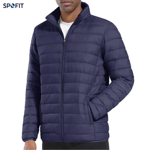 Blouson matelassé unisexe OEM en toile légère, respirant, isolant, avec poches, résistant à l'eau, pour l'hiver, teinture unie - Product Image 4