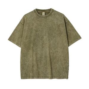 Custom Logo <b>Tshirt</b> Streetwear Graphic Men's Printed Tees Plus Size Acid Wash T-Shirt Vintage Oversized Washed T Shirt for Men - Product Image 1