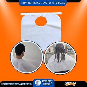 Nidy Unisex Disposable Waterproof PP Material <b>Apron</b> (VLCR Square Knot Design Lightweight Kids Skin Care Hygiene Protection - Product Image 2