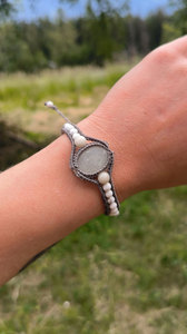 Handcrafted Moonstone Macrame <b>Bracelet</b> Green Cord Natural Gemstone <b>Adjustable</b> Boho Beaded Jewelry for Women Gift - Product Image 2