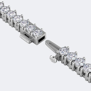 สร้อยคอเพชรทรงกลมแบบฝังหนามเตย 8.60 กะรัต - Product Image 5