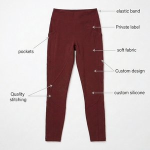 Pantalones de equitación de alta calidad para mujer, ajuste ceñido, con silicona en el asiento completo, bolsillo, elásticos en 4 direcciones, para entrenamiento y equitación. - Product Image 6