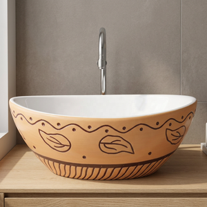 Vistaar High Quality Glossy Round Ceramic Vessel Sink Top Mount Eco-Friendly Wash Basin - Product Image 6