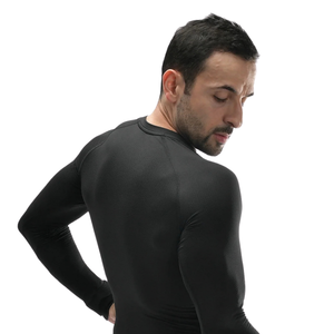 Mens <b>Long</b> <b>Sleeve</b> <b>Compression</b> <b>Shirt</b> Crew Neck Slim Fit Stretch Base Layer Training Top Custom Active Apparel Manufacturer Company - Product Image 4