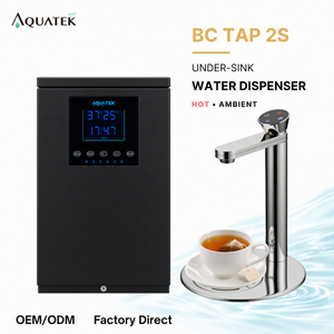 Distributeur d'eau sous évier AQUATEK BC TAP 2S 2-en-1, eau chaude et tempérée, en acier inoxydable 430, avec contrôle électrique de la température, pour usage domestique - Product Image 1