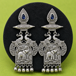 Wholesale Supplier ARTS JEWELS ER-70 Oxidized <b>Silver</b> Crystal Animal Design <b>Dangle</b> <b>Earring</b> Women for Wedding | Direct Factory - Product Image 1