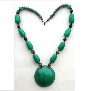 Collier unisexe de luxe fait main en résine, perles d'ange polies sur mesure, accessoire de mode classique plaqué argent, le meilleur - Product Image 1