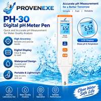 pH-mètre numérique PROVENEXE, testeur de pH de laboratoire pour l'eau, les produits chimiques et les aliments