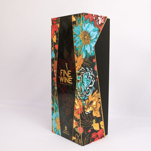 Caja de papel de vino de lujo con estructura rígida Laminación mate e impresión offset Marca personalizada Reciclable Suministro a granel sostenible - Product Image 2