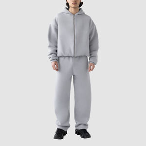 Survêtement de sport personnalisé pour fabricants, haute qualité, 100 % coton, séchage rapide, coupe-vent, grande taille, pour la gym et le fitness - Product Image 1