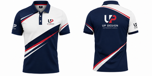 เสื้อโปโลผู้ชายแบบกำหนดเอง แห้งเร็ว ผลิตจากโพลีเอสเตอร์ สำหรับทีมกอล์ฟ  รับสกรีนโลโก้ด้านหน้าและด้านหลัง  ชุดกีฬา  ผู้ผลิต OEM ODM - Product Image 4