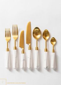 Meilleures ventes - Ensemble de couverts en acier inoxydable doré avec manche noir - Ensemble de couverts de luxe - Cuillère, fourchette, couteau - Ensemble de couverts modernes en or avec noir - Product Image 4