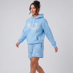 Men Women Hoodie Sweat Shorts <b>Tracksuit</b> <b>Winter</b> Fashion Style Hoodie Sweat Shorts Two Piece - Product Image 5
